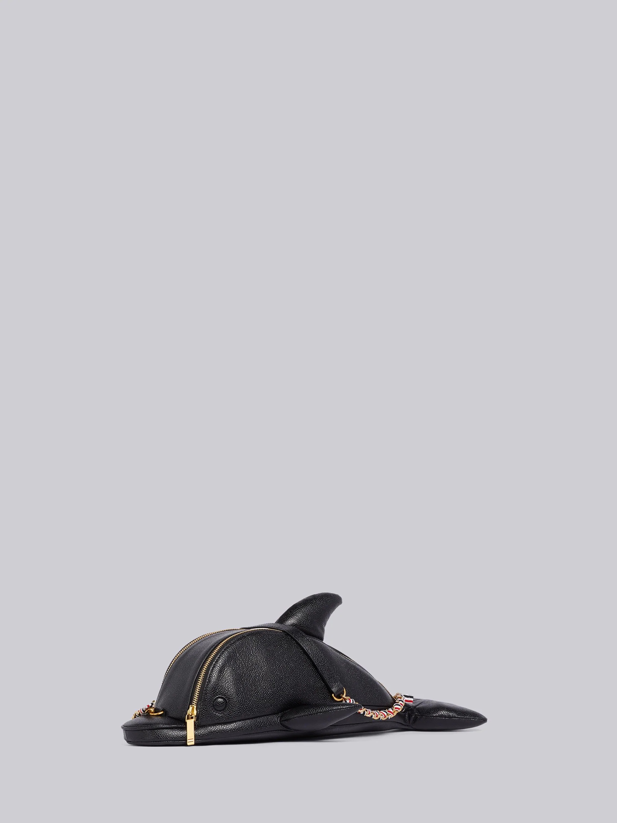 Black Pebbeled Mini Dolphin Bag - 3