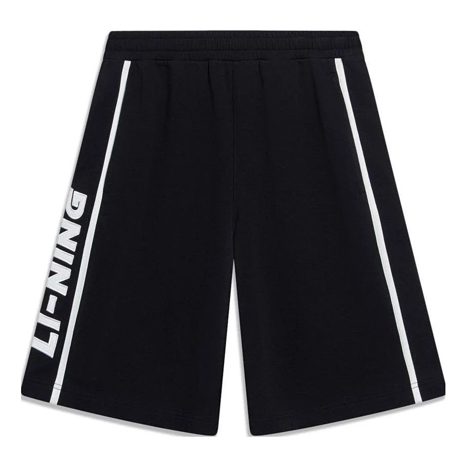 Li-Ning Stripe Embroidered Logo Shorts 'Black' AKST601-2 - 1