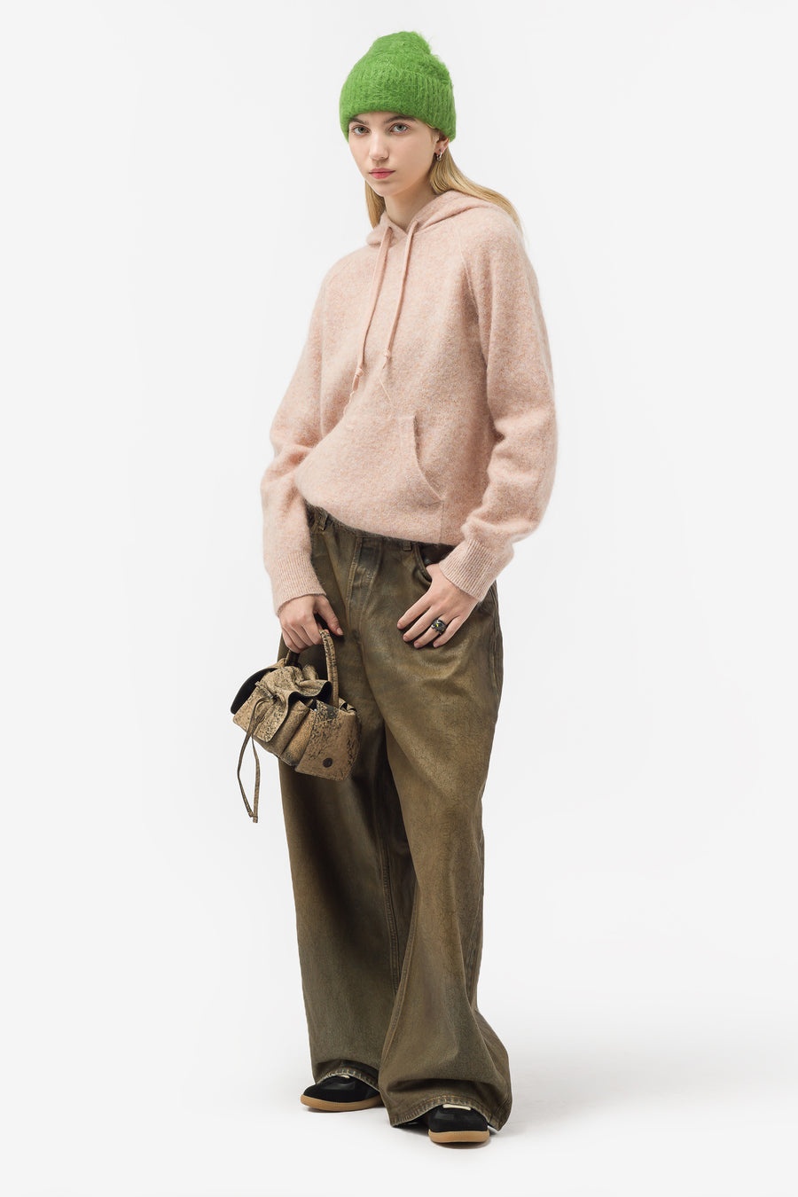 Acne Studios - Wool mohair hoodie - Faded pink