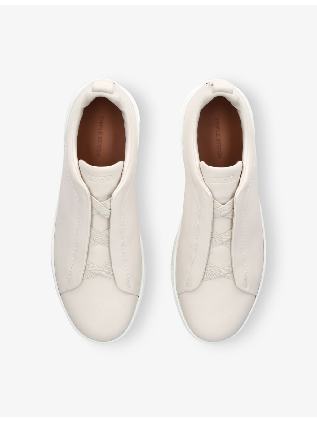Triple Stitch Leather Low-Top Trainers - 2