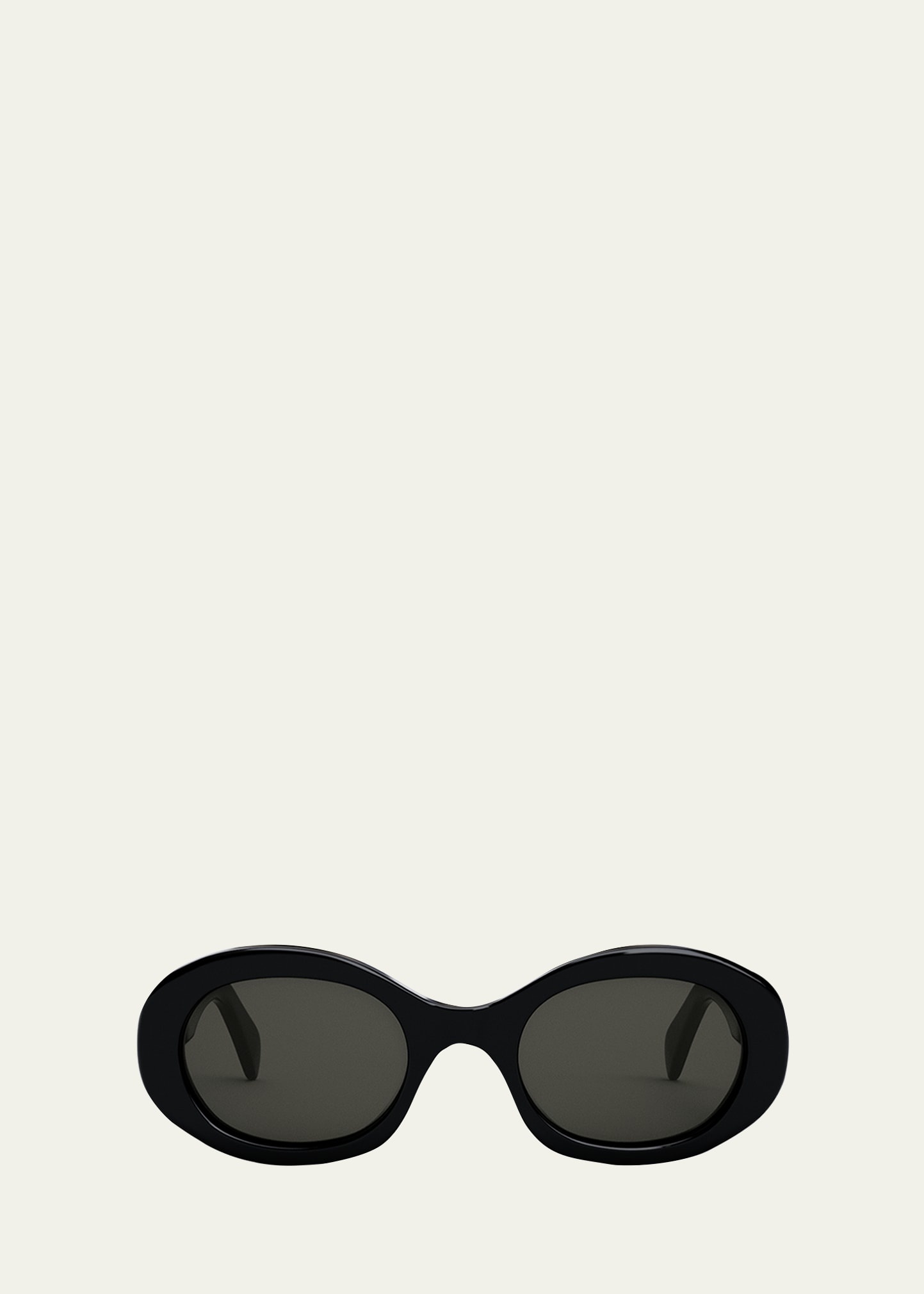 Triomphe Logo Oval Acetate Sunglasses - 1