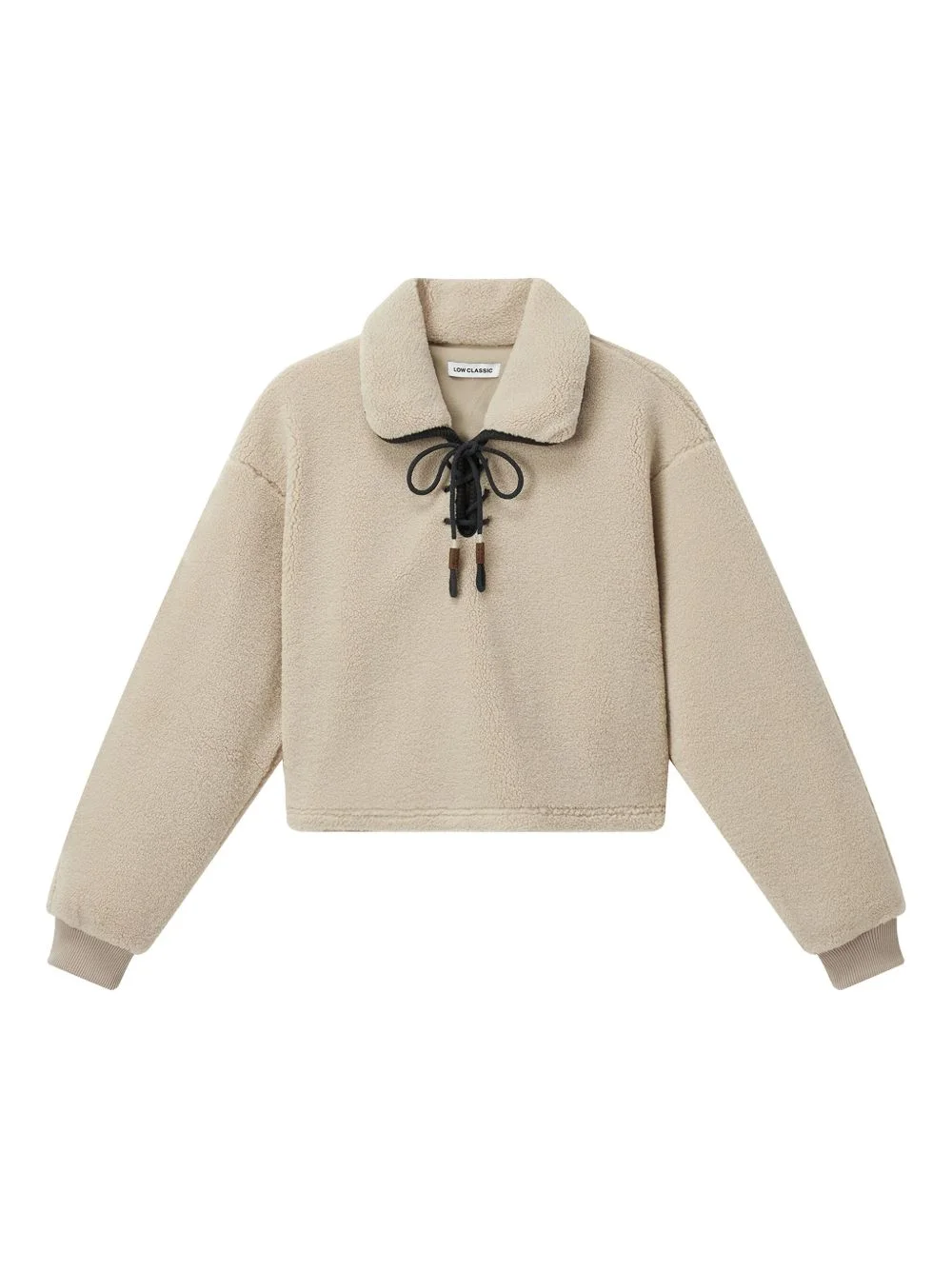 lace-up sweatshirt - 1