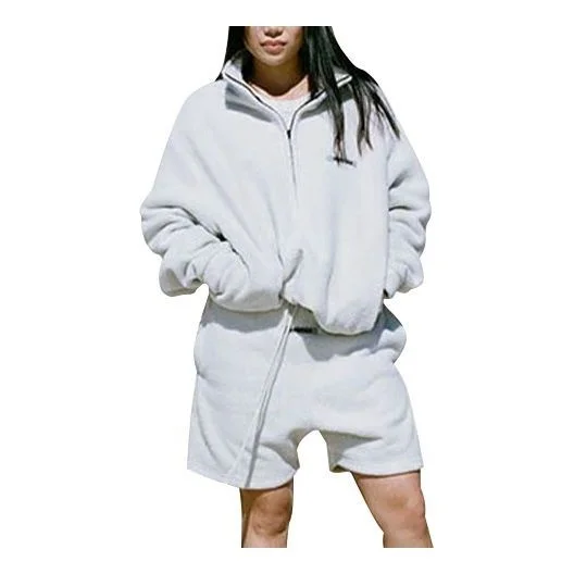 Fear of God Essentials SS20 Polar Fleece Sweat Shorts Cream White FOG-SS20-97 - 1