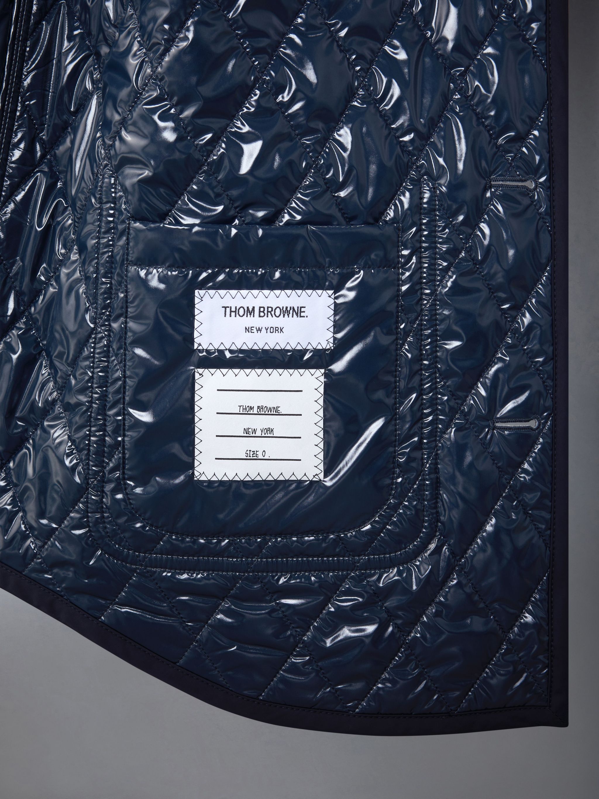Poly Twill Quilted Applied Pockets and Self Tipping Shirt Jacket - 5