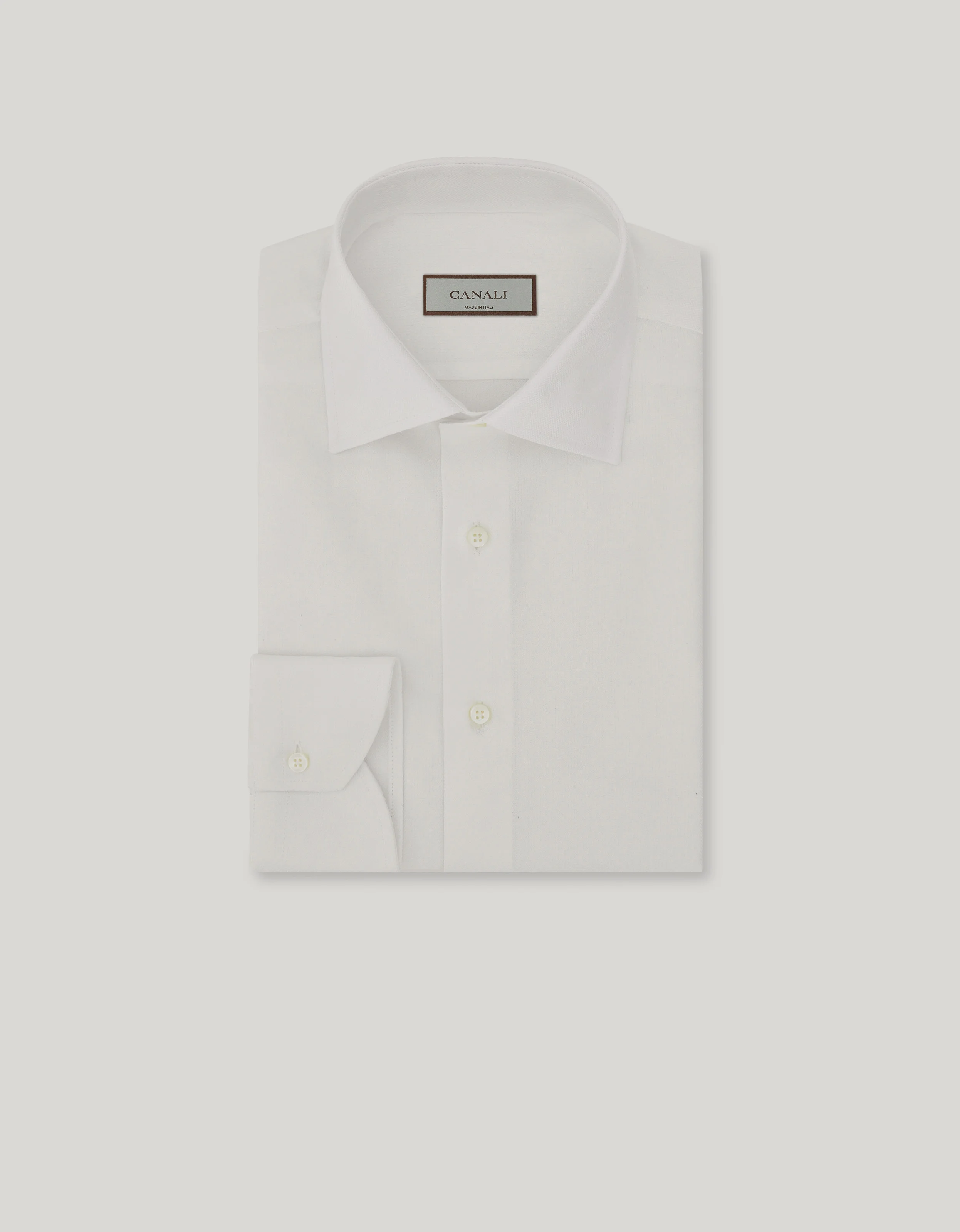 CANALI IMPECCABILE WHITE COTTON TWILL REGULAR-FIT SHIRT - 1