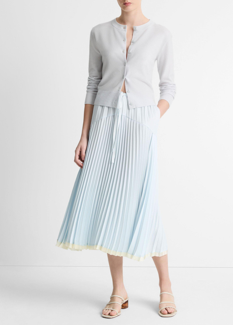 Pleated Satin Tiered Skirt 1
