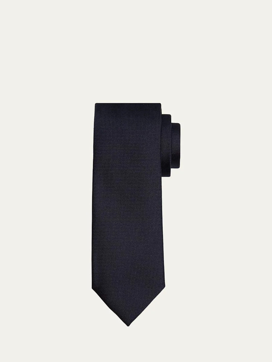 Men's Tic-Weave Silk Tie - 1