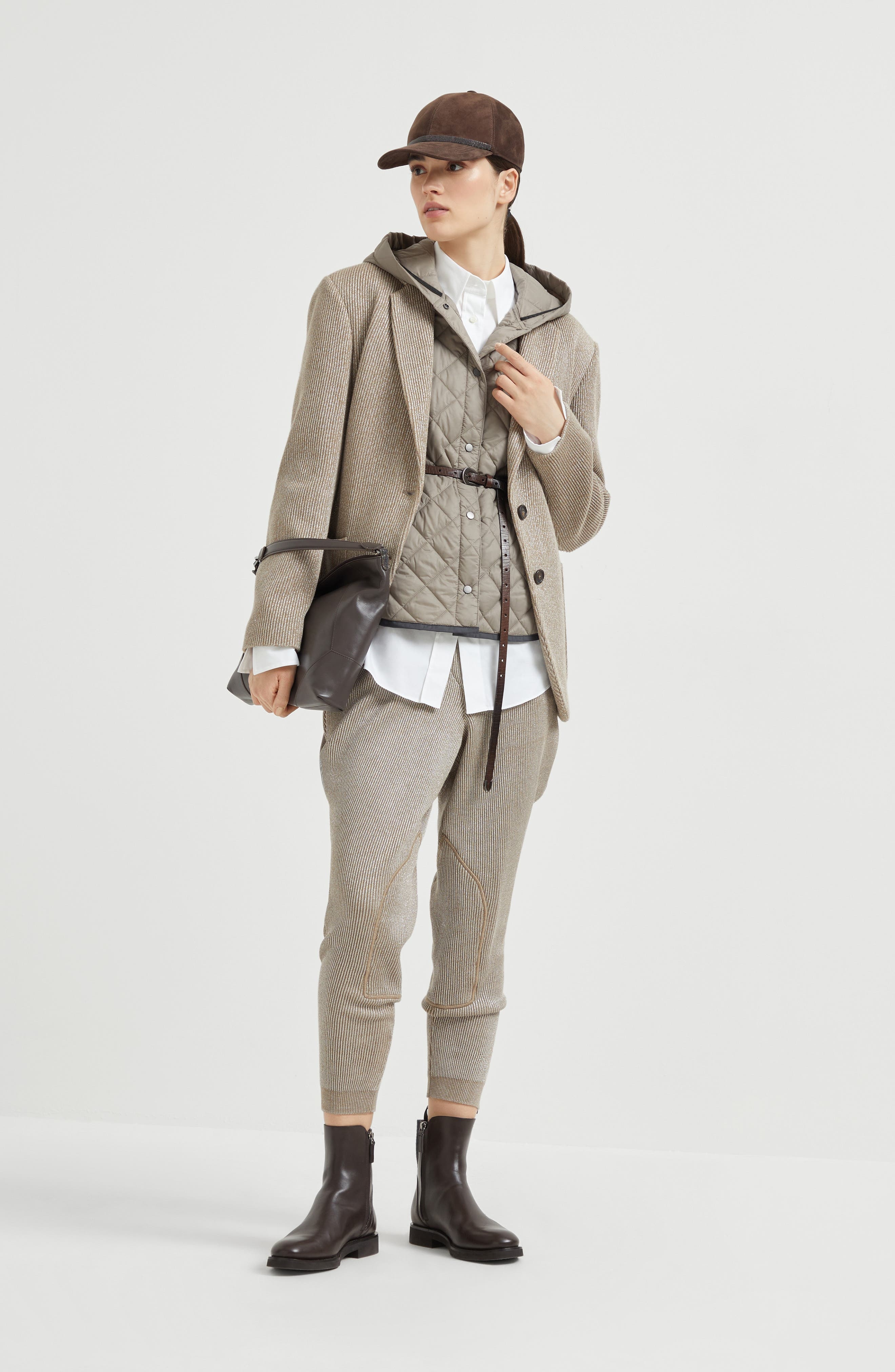 Brunello Cucinelli Quilted vest in Light Brown at Nordstrom - 6