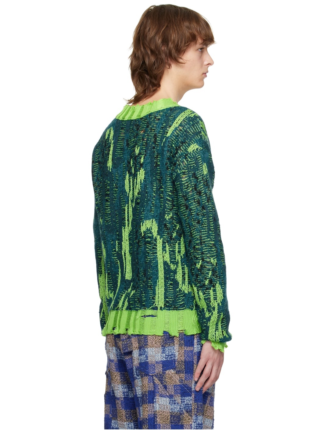 Blue & Green Theydon Spider Sweater - 3