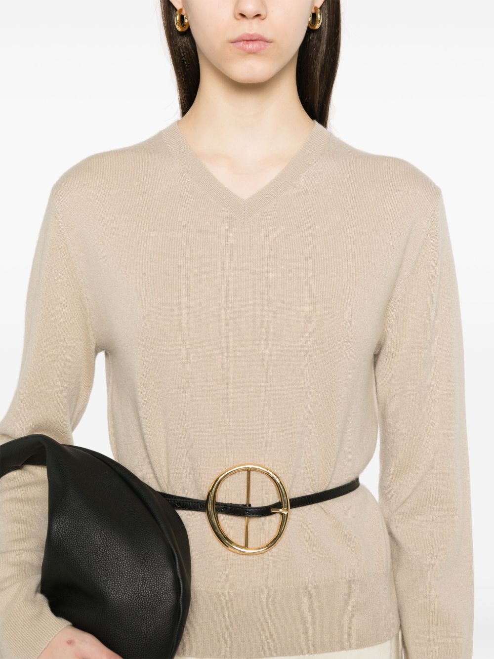 V-neck knit sweater - 5