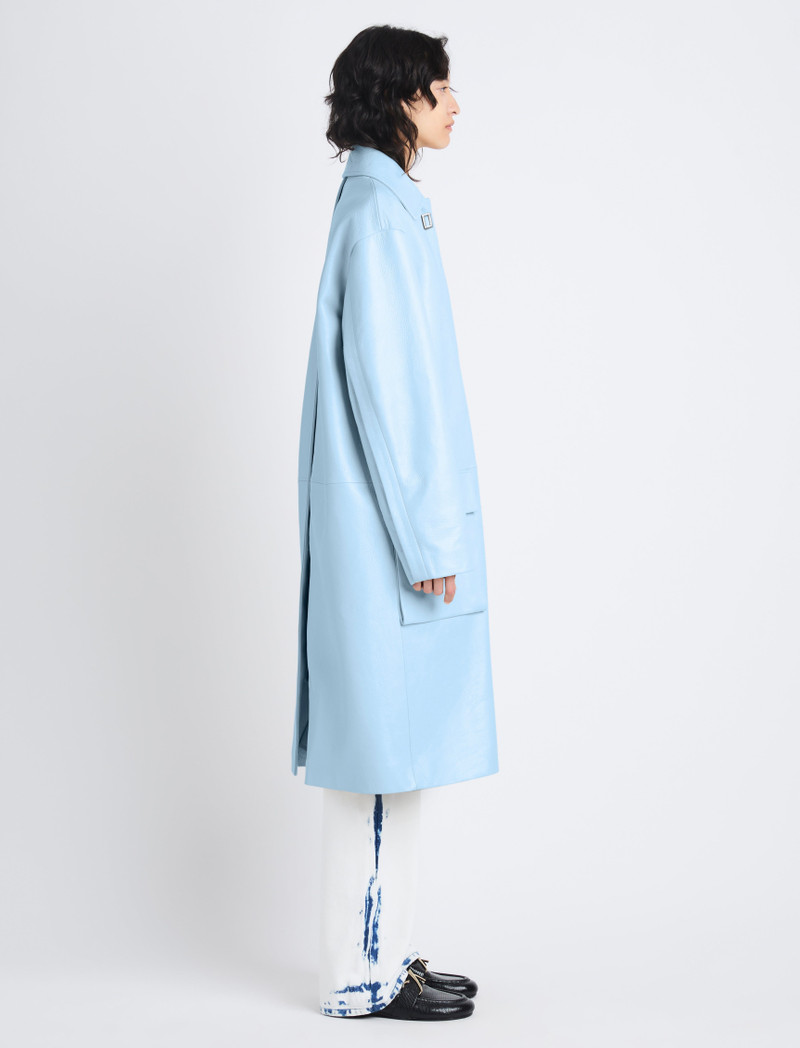 Proenza Schouler Billie Coat in Lacquered Leather outlook