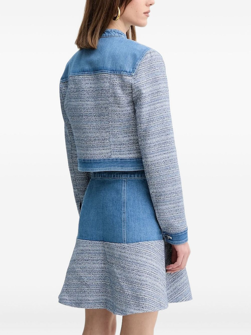 GUESS USA denim-panel tweed jacket outlook