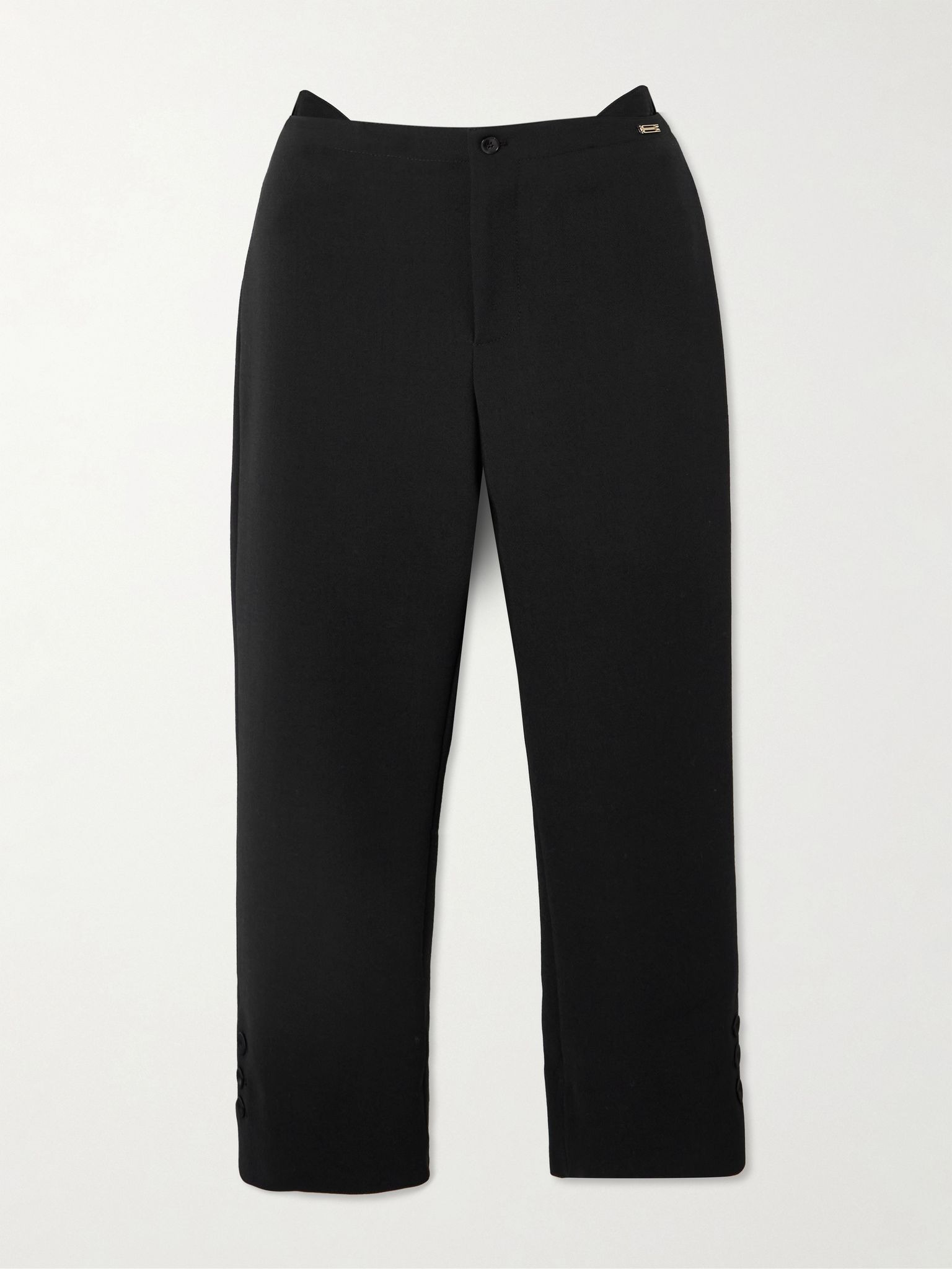 Cropped crepe flared pants Black - 1