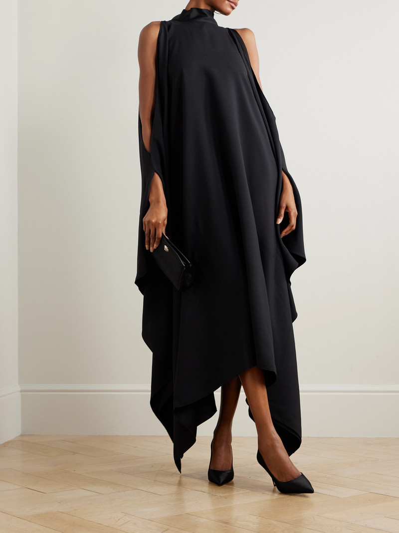 Taller Marmo Aga Tie-detailed Draped Crepe Gown outlook