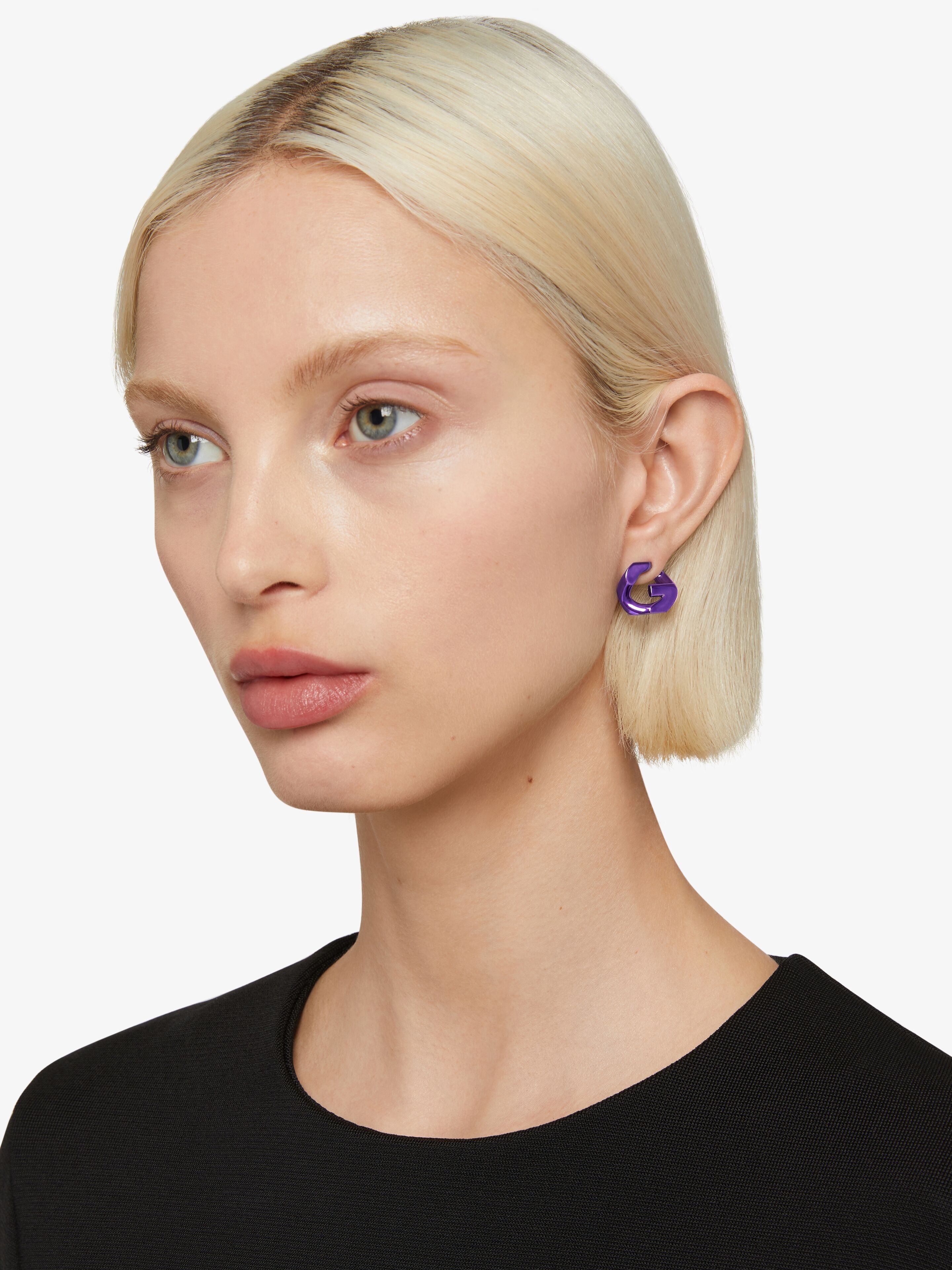 G CHAIN EARRINGS IN ENAMELED - 3