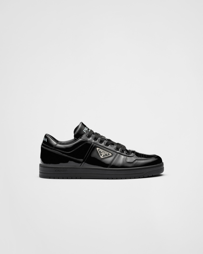 Prada Downtown patent leather sneakers outlook