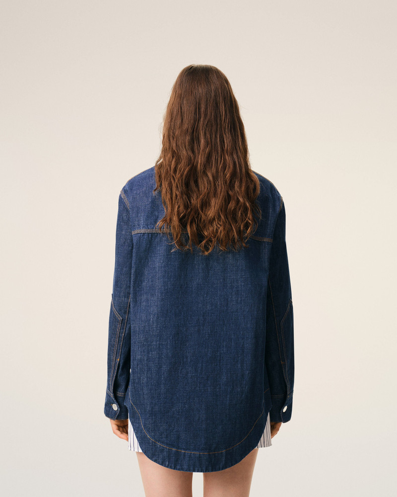 BLUE COTTON AMI DE COEUR WORKER WORKER OVERSHIRT 5