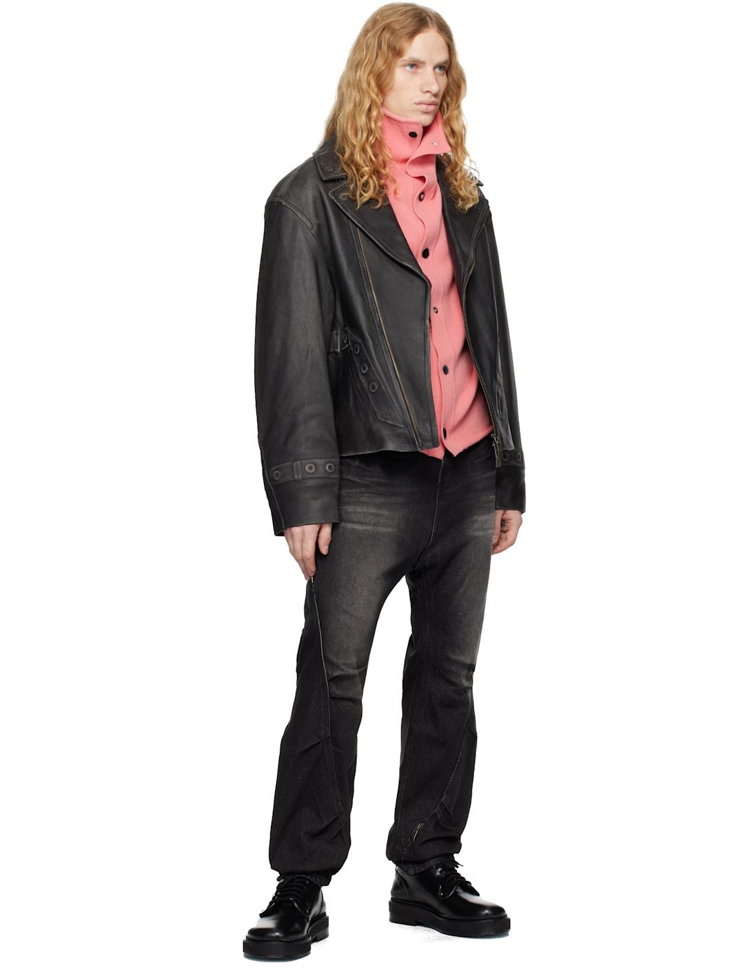 Black Faded Jeans - 4