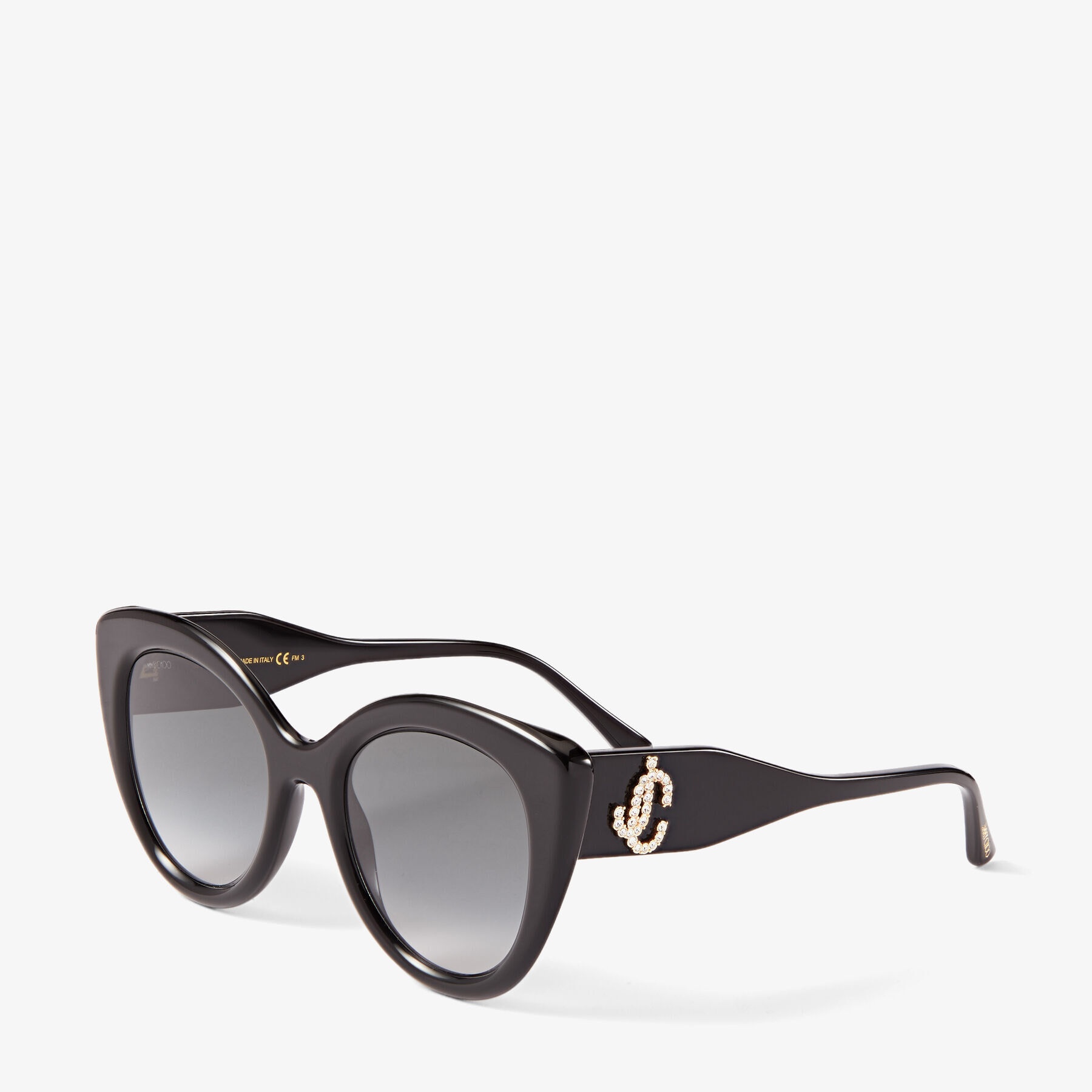 Leone
Black Cat-Eye Sunglasses with Crystal-Embellished JC Monogram - 3