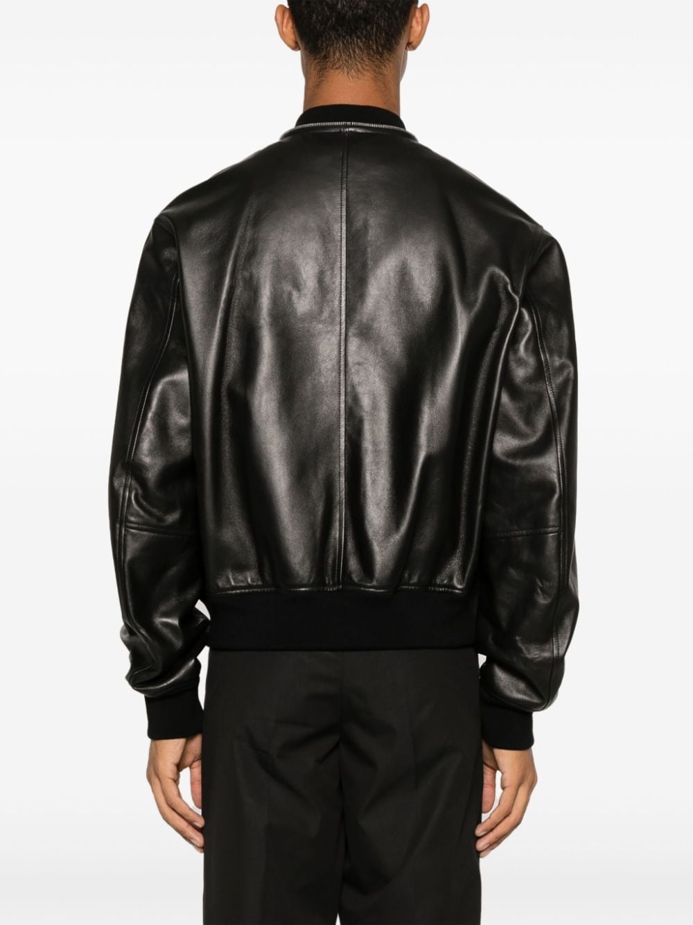 leather bomber jacket - 4