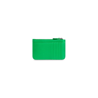 BALENCIAGA Women's Cash Large Long Coin And Card Holder in Green outlook