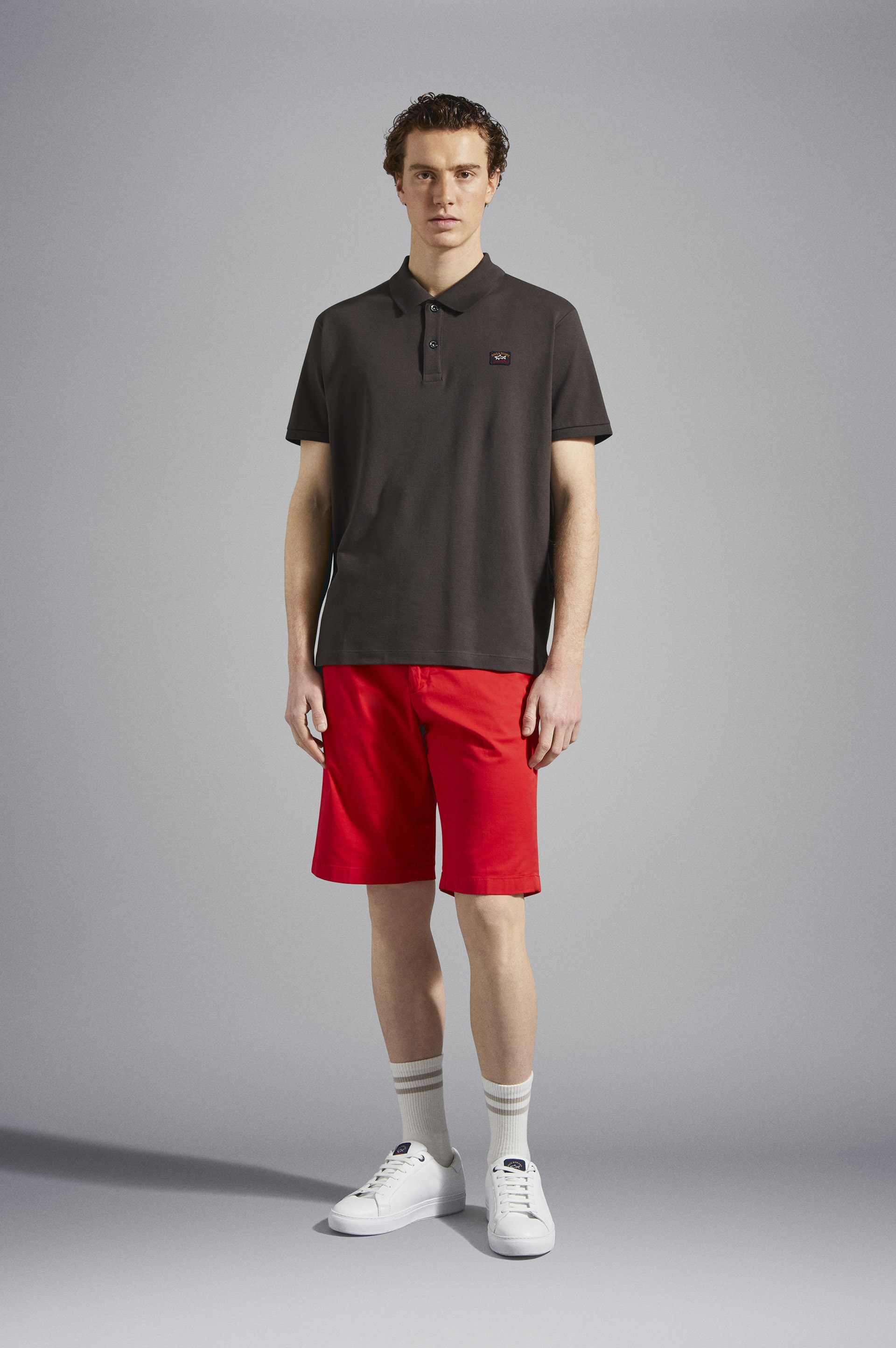 COTTON PIQUÉ POLO WITH ICONIC BADGE - 2