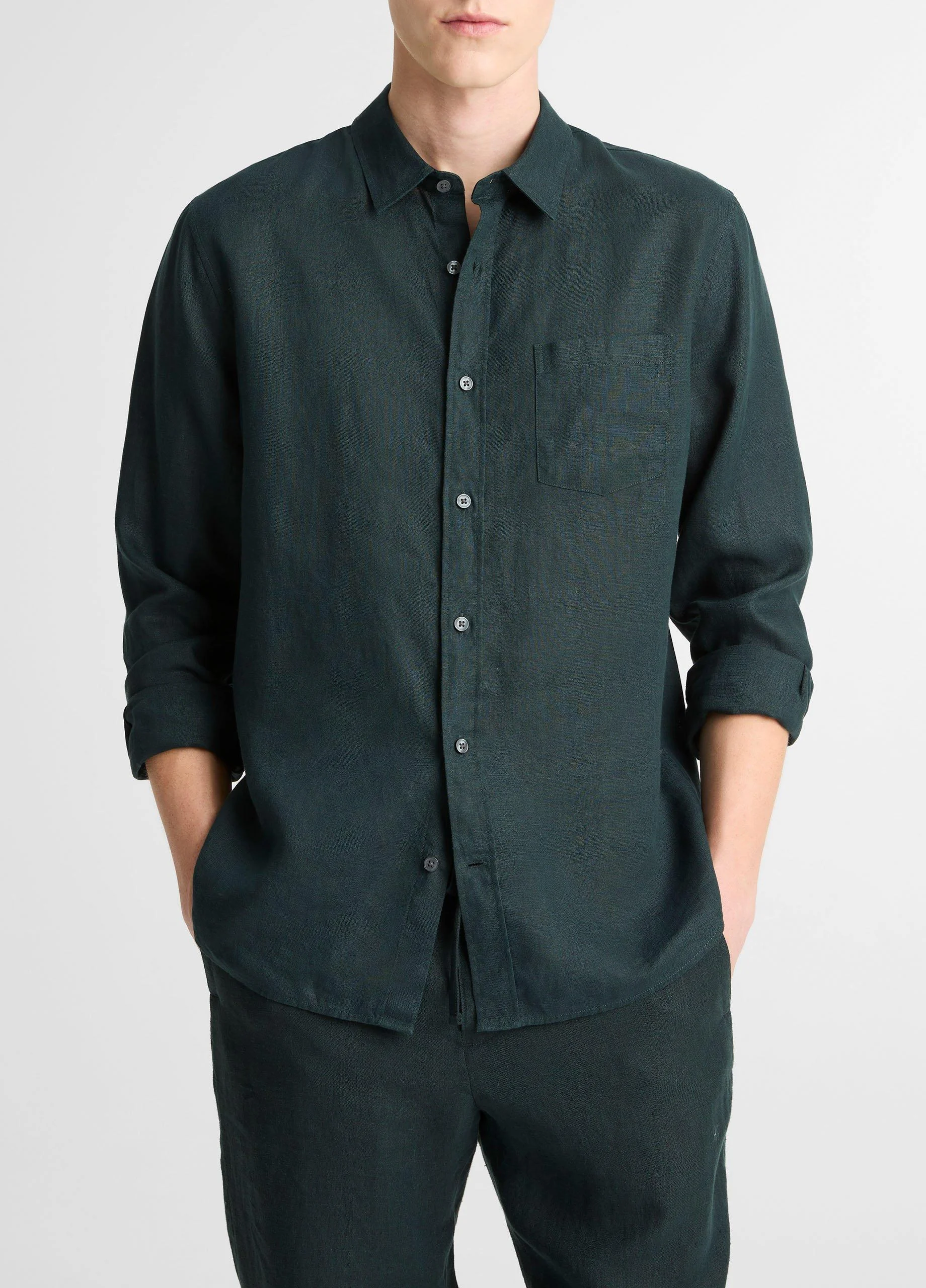 Linen Long-Sleeve Shirt - 1