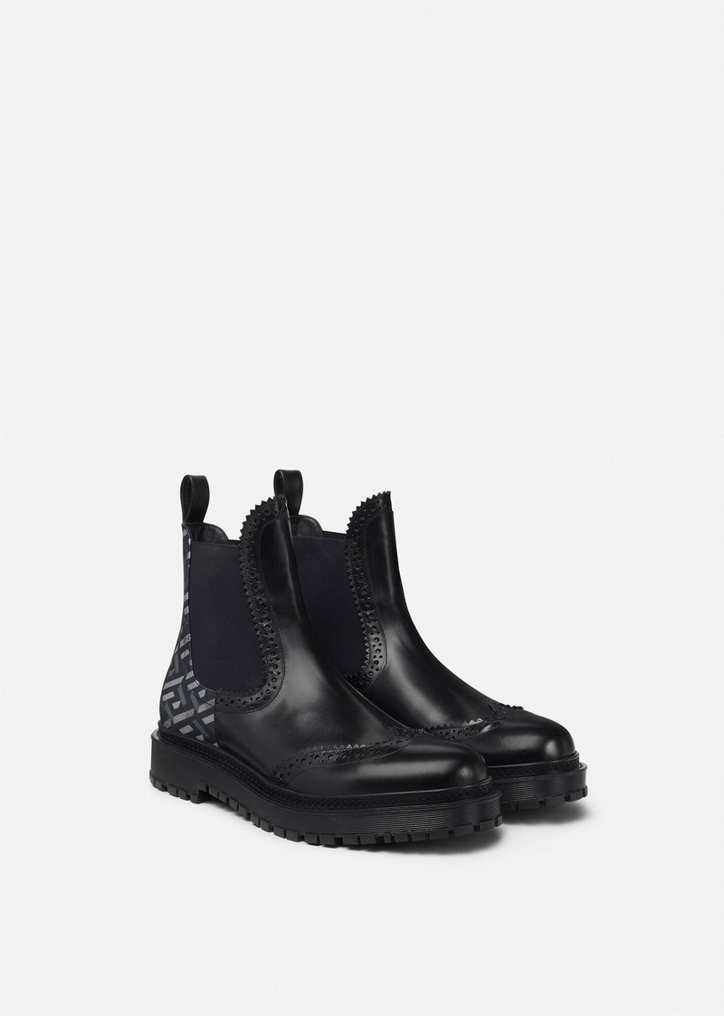 VERSACE La Greca Chelsea Boots outlook