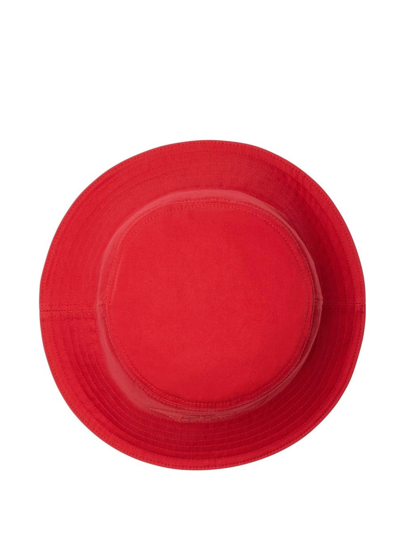 Burberry Equestrian Knight gabardine bucket hat outlook