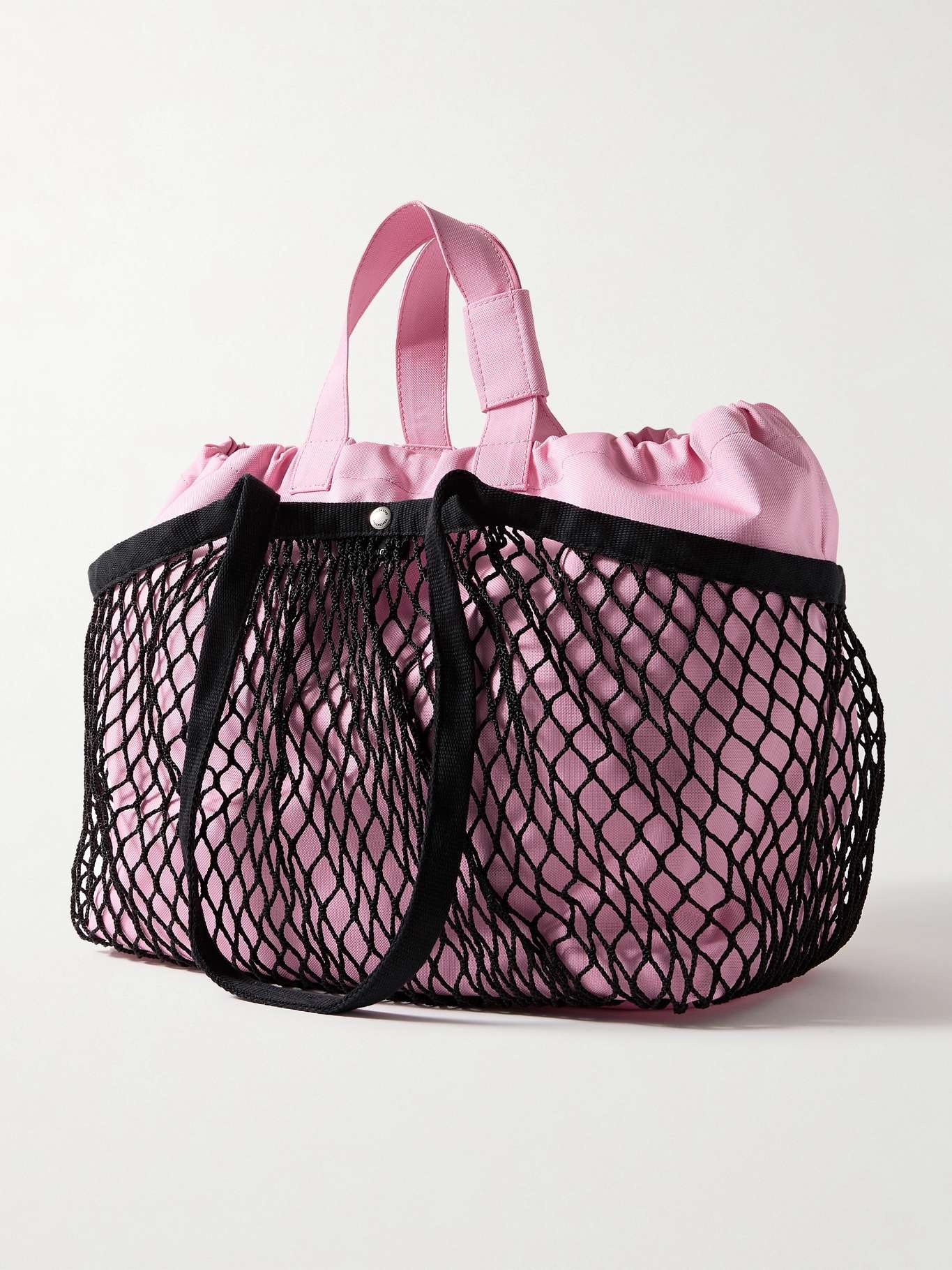 24/7 medium layered printed canvas and crocheted tote - 3