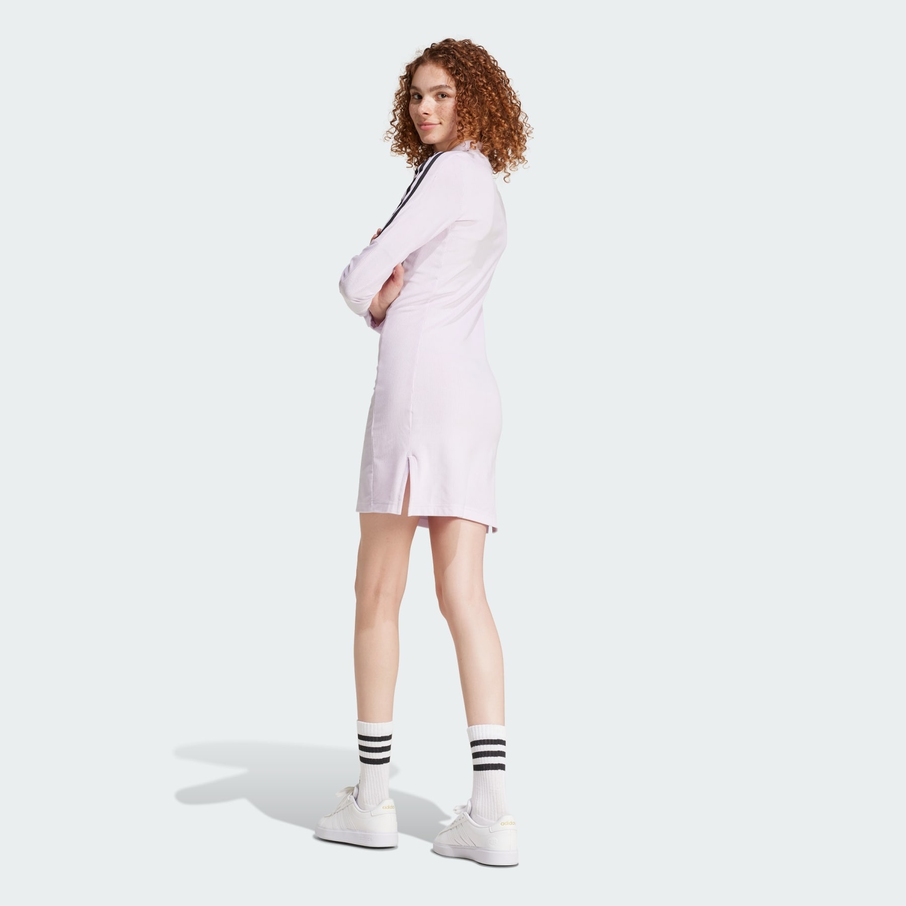 Tiro Cut 3-Stripes Stretchy Velour Dress - 3