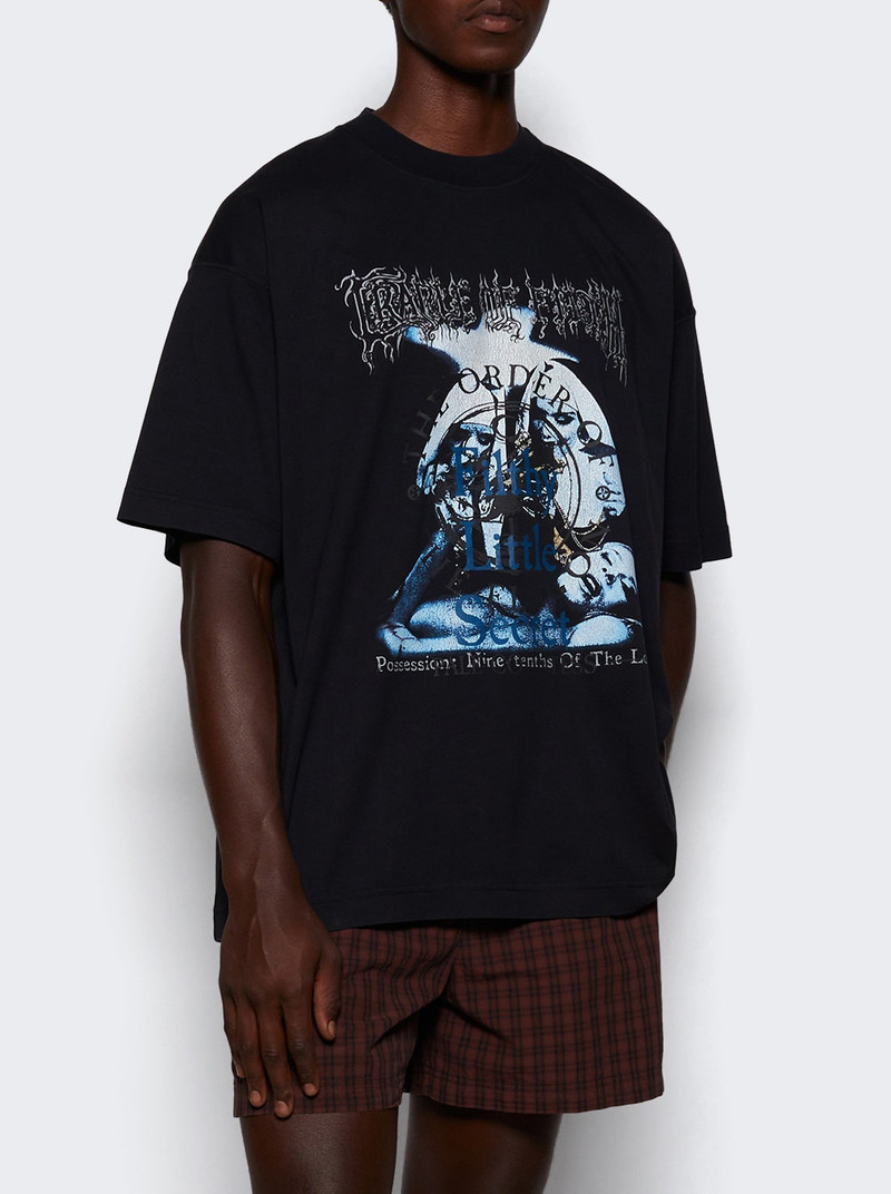 VETEMENTS Cof Filthy Secret Oversized Tee Washed Black outlook