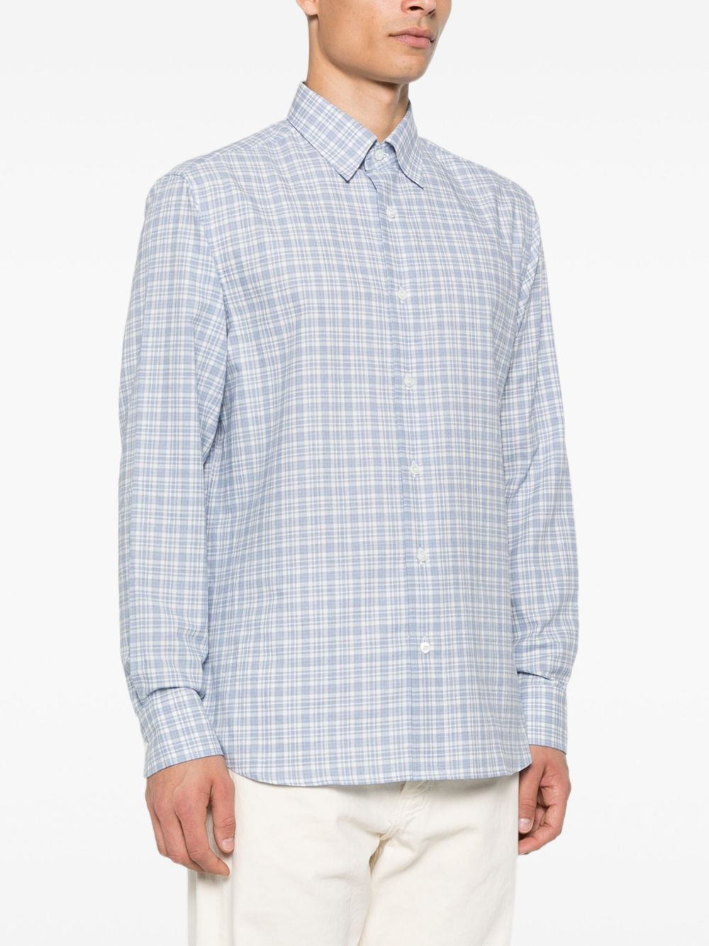 checked  Ventiquattro flannel-cotton shirt - 3