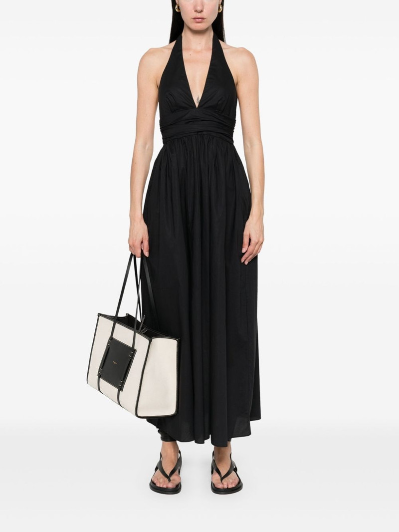 MATTEAU plunge halterneck midi dress outlook