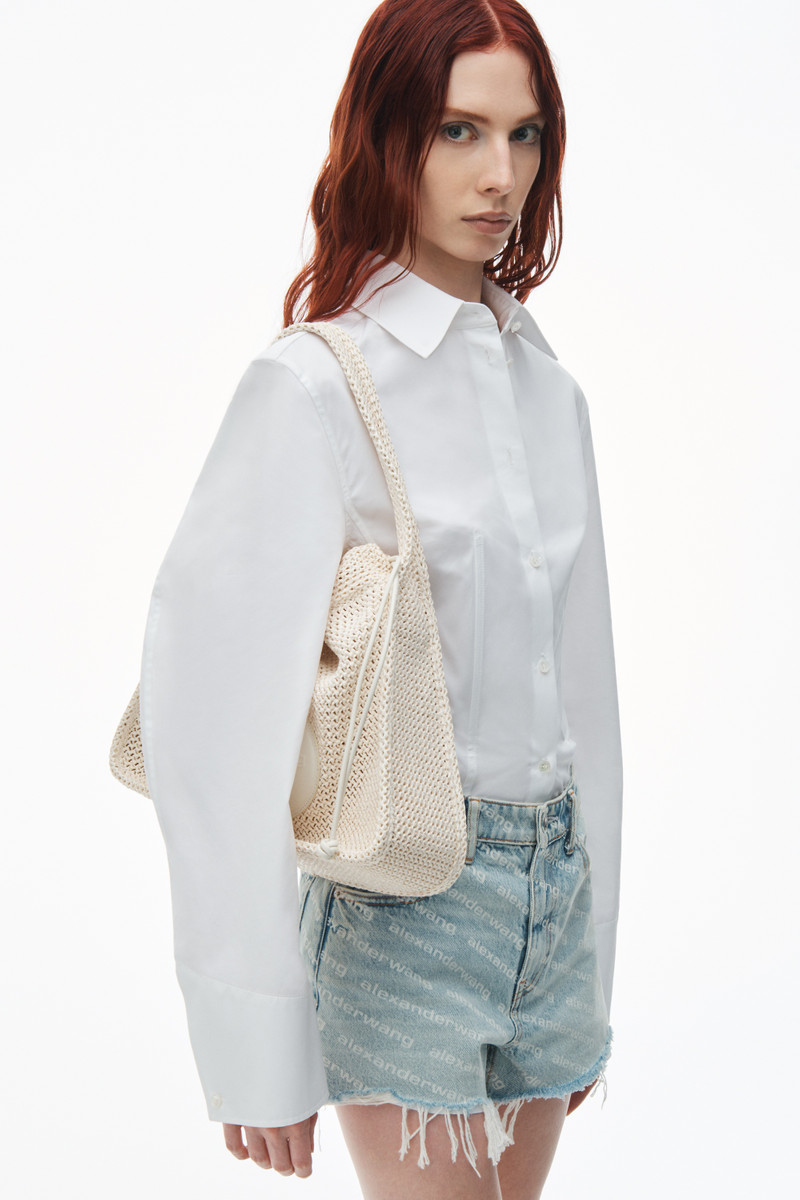 Alexander Wang Ryan Large Bag In Raffia outlook