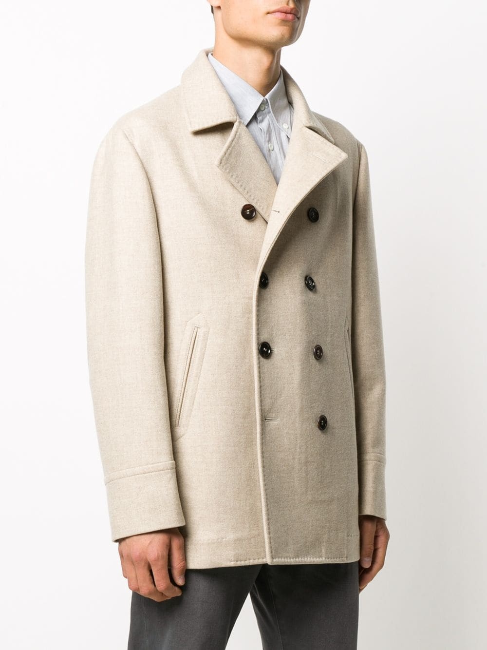 boxy double-breasted coat - 3