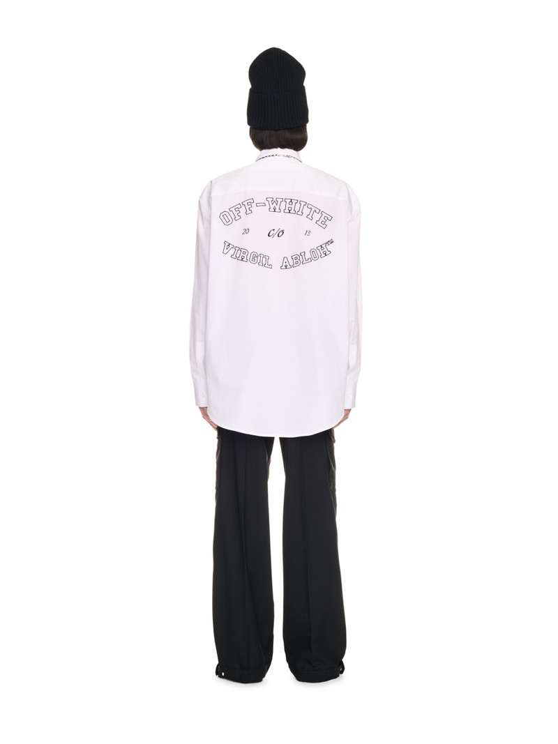 White Popeline Oversized Shirt 5