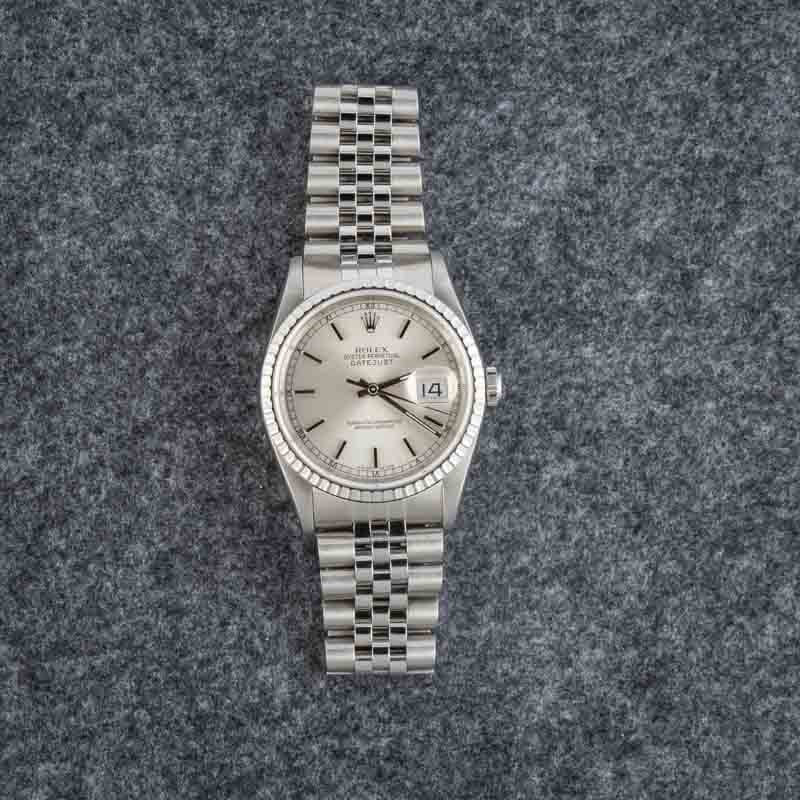Pre-owned Rolex Datejust Ref 16220 Silver Dial - 5