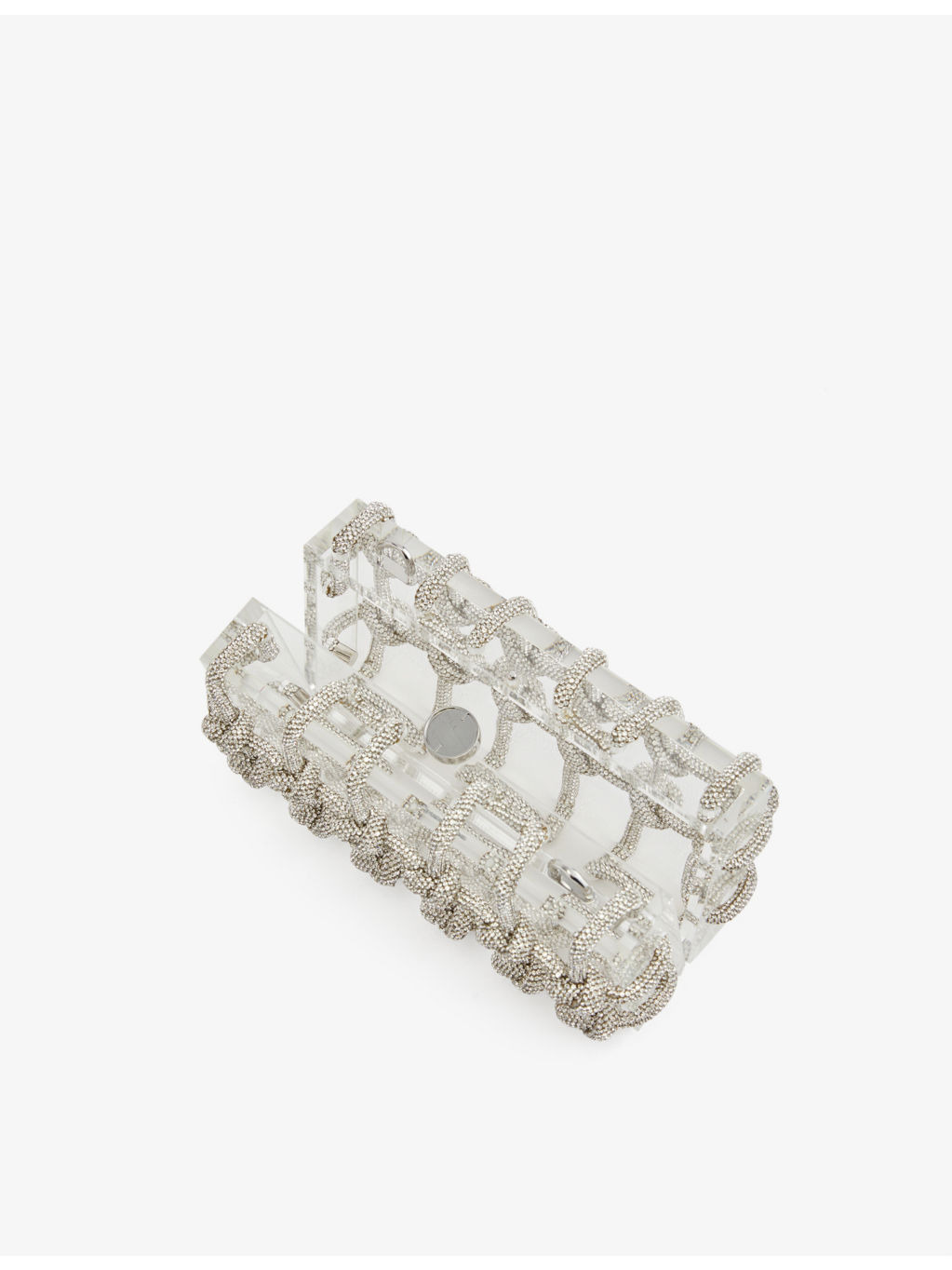 Bess rhinestone-embellished acrylic shoulder bag - 4