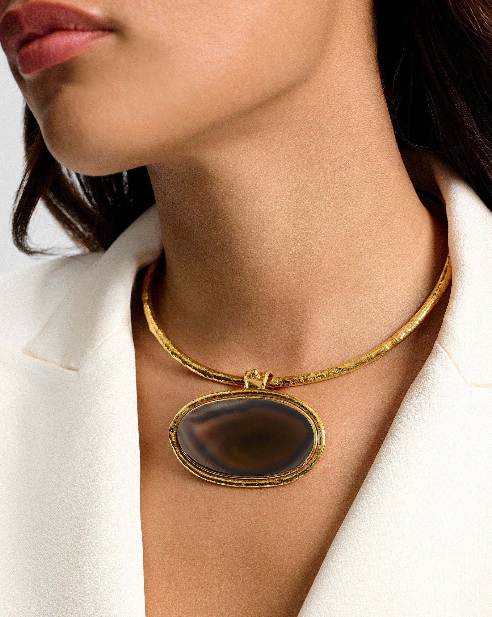 DAKOTA BROWN AGATE NECKLACE - 2