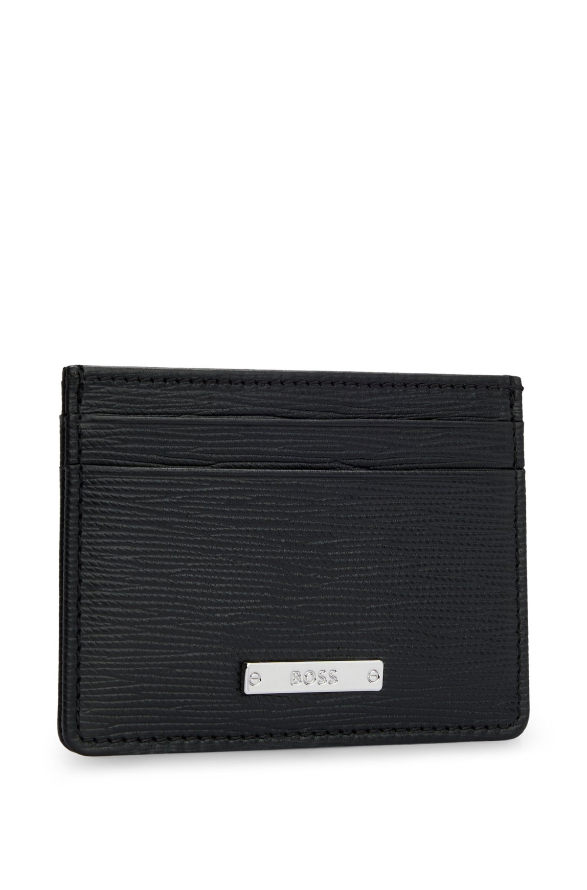 EMBOSSED-LEATHER CARD HOLDER WITH LOGO PLAQUE - 4