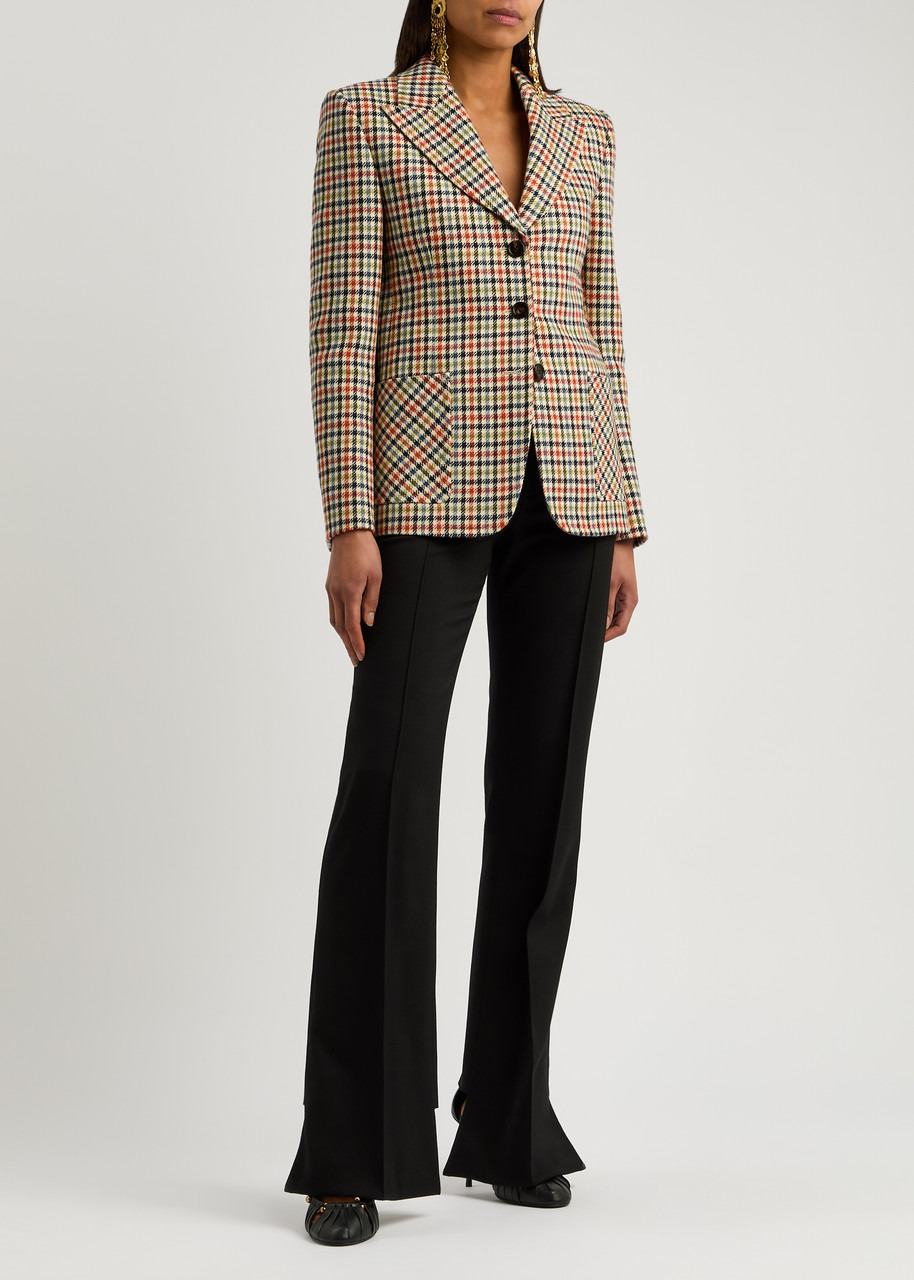 Chloe Checked Wool-blend Blazer - 4