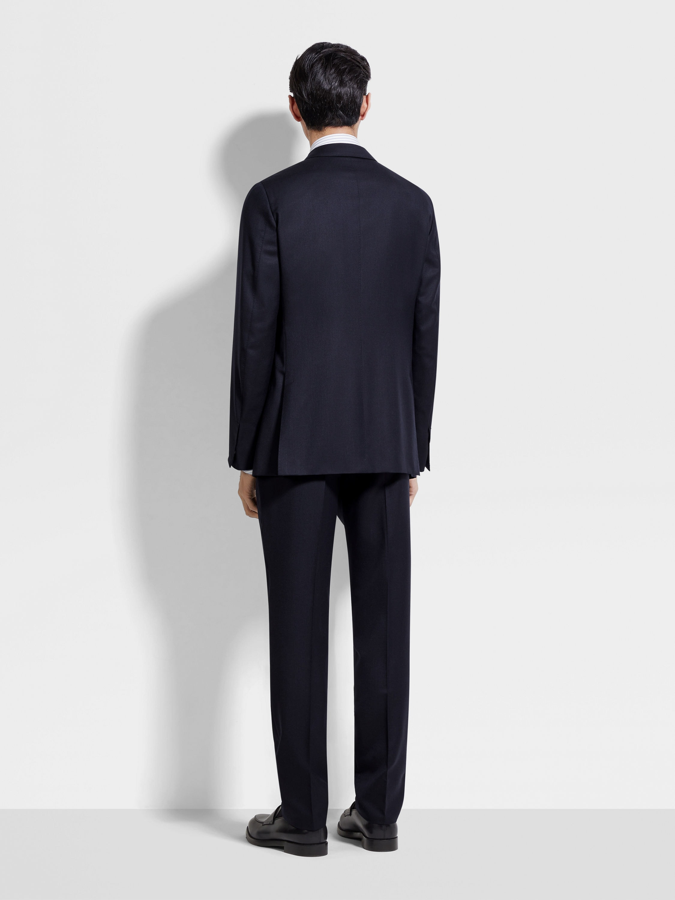 NAVY BLUE OASI CASHMERE SUIT - 4