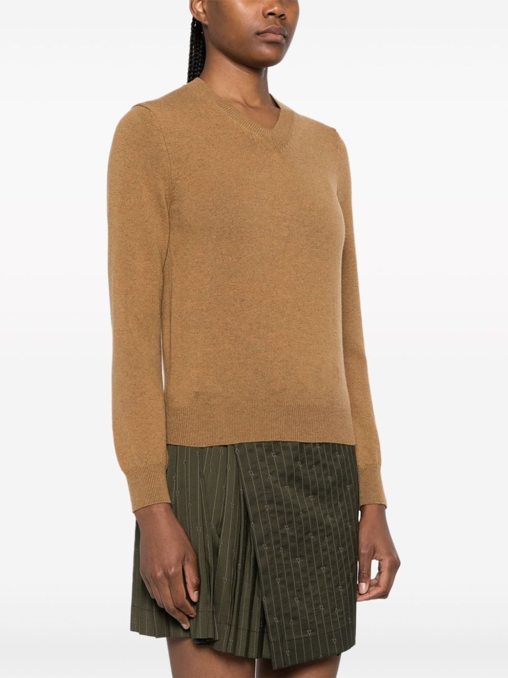 heart logo-appliqué wool jumper - 3