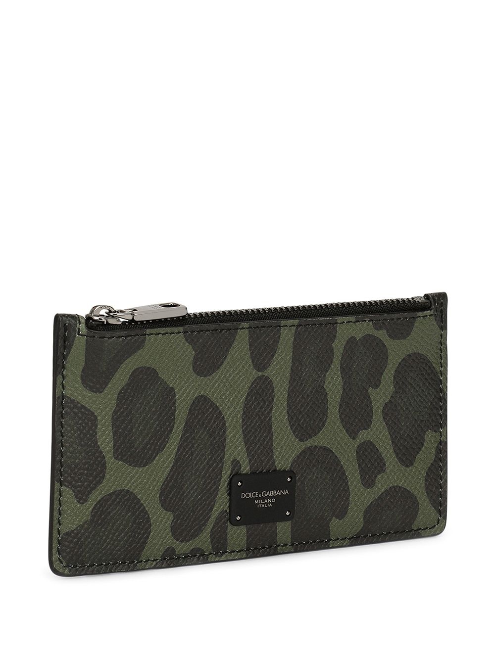 animal-print logo-patch cardholder - 3