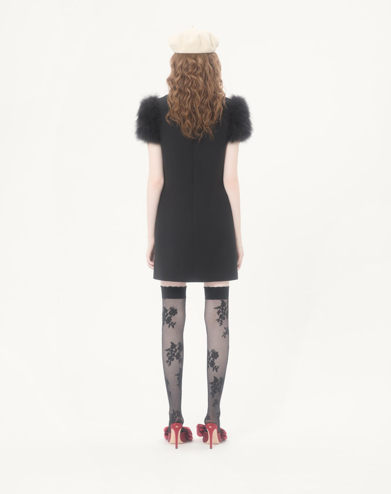 EMBROIDERED CREPE COUTURE SHORT DRESS 6