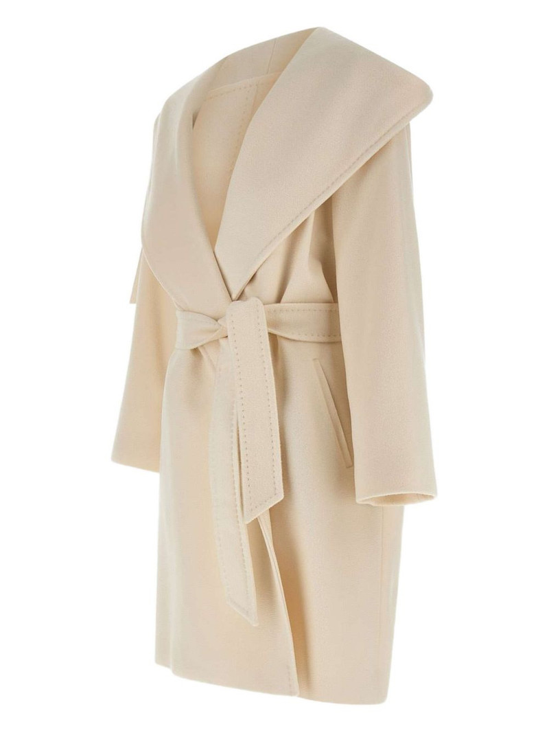 Max Mara hooded belted wool coat outlook
