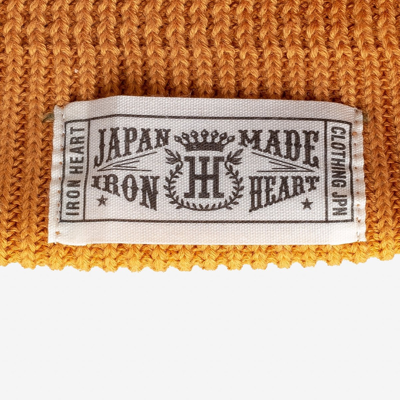 Iron Heart IHG-081-BRN 100% Cotton Ribbed Beanie - Brown outlook