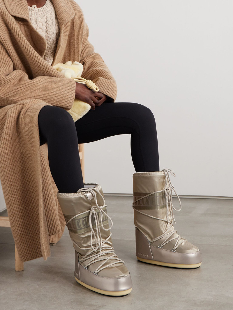 MOON BOOT Icon Glance shell and PVC snow boots Platinum outlook