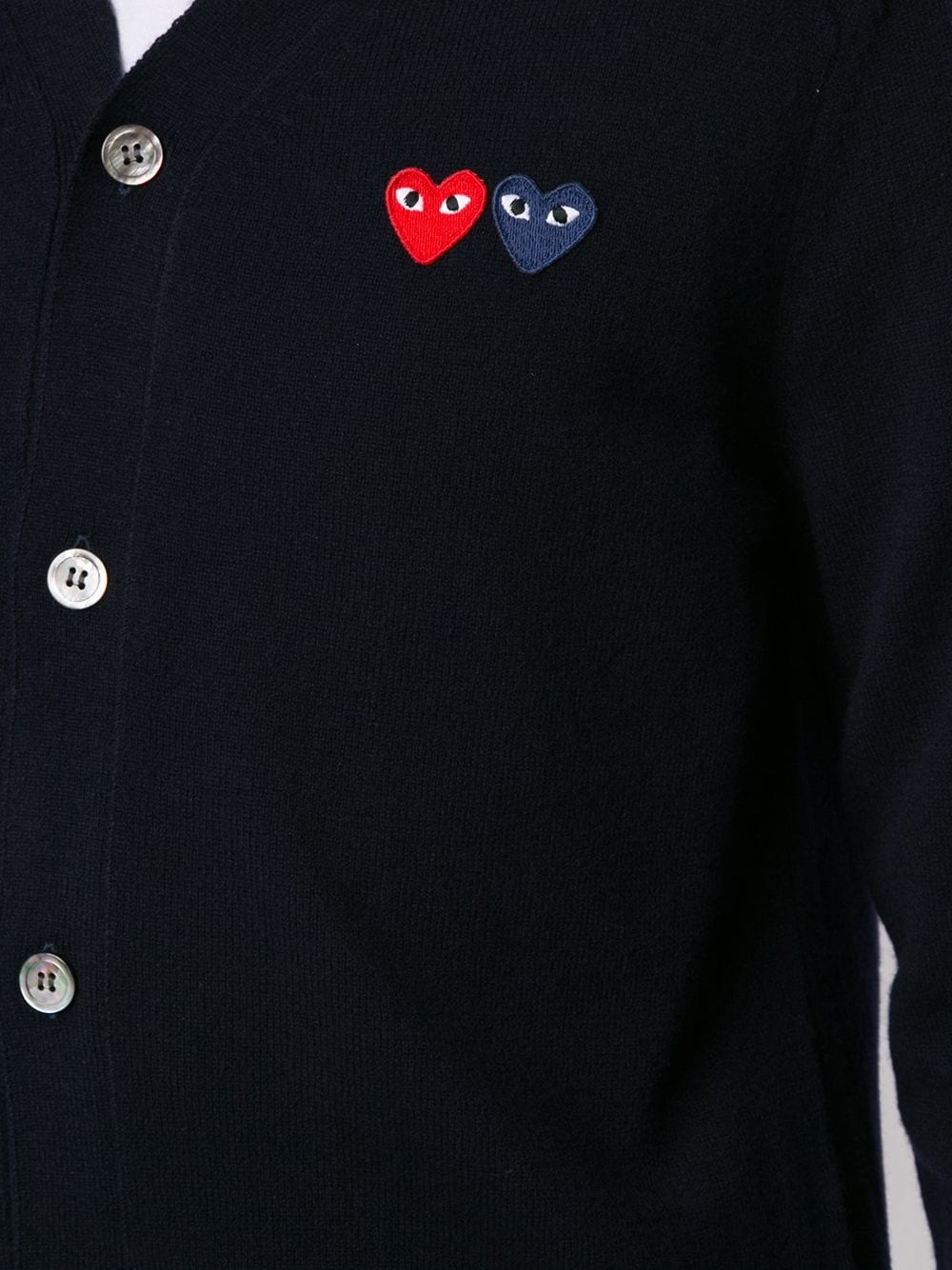 embroidered logo cardigan - 5